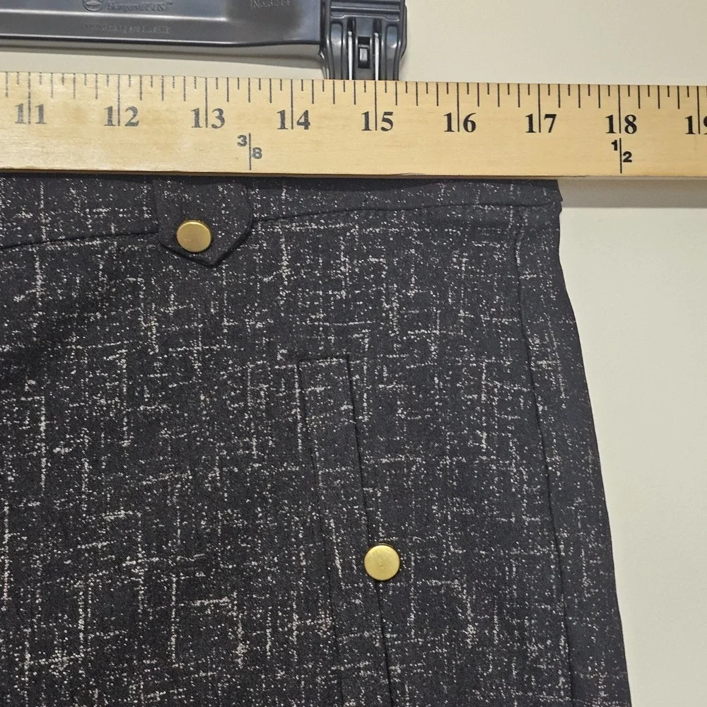Maurices Women's Pants Size Large 12/14 Regular Black Gold Elastic Waistband 524 - Picture 2 of 11
